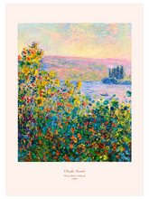 Monet Flower Beds at Vétheuil - Art Print